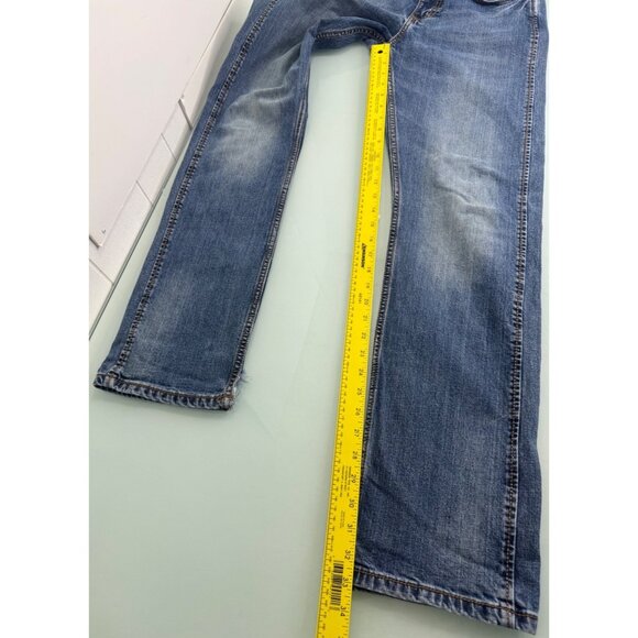 Wrangler Retro Men Jeans Slim Fit Straight Leg 29X33 Rodeo Denim Western Cowboy - Picture 9 of 13